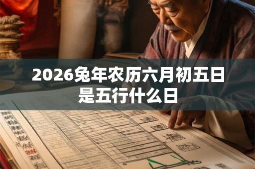 2026兔年农历六月初五日是五行什么日 2026兔年农历六月初五日是五行什么日