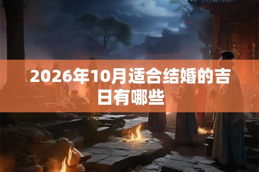 2026年10月适合结婚的吉日有哪些