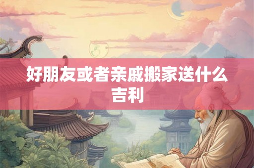 好朋友或者亲戚搬家送什么吉利 好朋友或者亲戚搬家送什么吉利