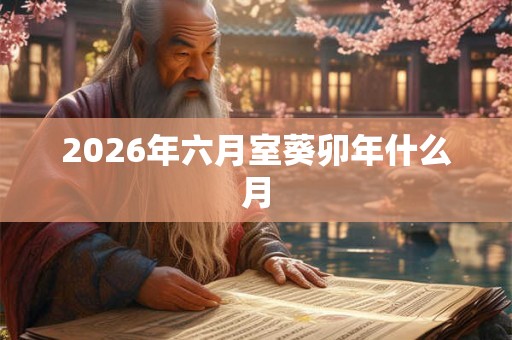 2026年六月室葵卯年什么月 2026年六月室葵卯年什么月