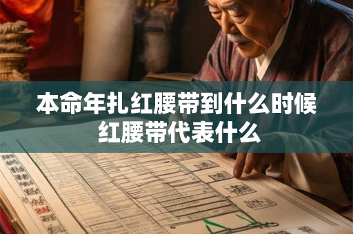 本命年扎红腰带到什么时候 红腰带代表什么 本命年扎红腰带到什么时候 红腰带代表什么