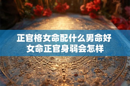 正官格女命配什么男命好 女命正官身弱会怎样