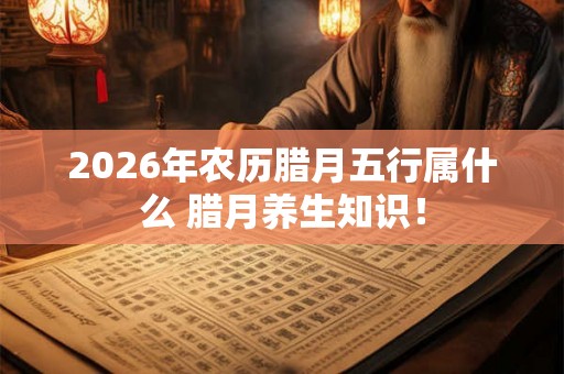2026年农历腊月五行属什么 腊月养生知识! 2026年农历腊月五行属什么 腊月养生知识!