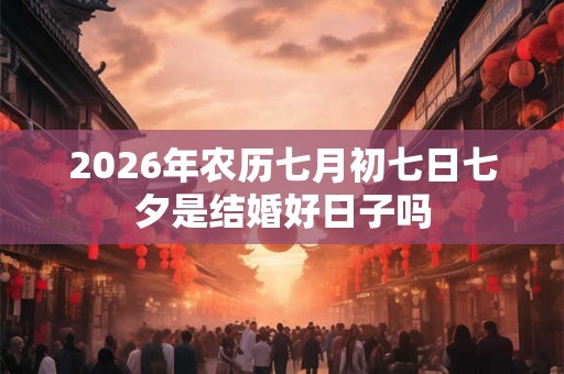 2026年农历七月初七日七夕是结婚好日子吗