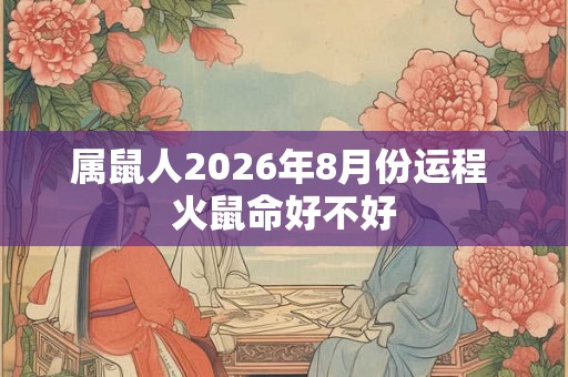 属鼠人2026年8月份运程 火鼠命好不好 属鼠人2026年8月份运程 火鼠命好不好