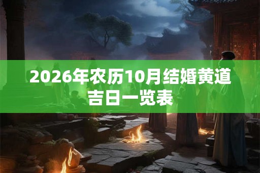 2026年农历10月结婚黄道吉日一览表 2026年农历10月结婚黄道吉日一览表