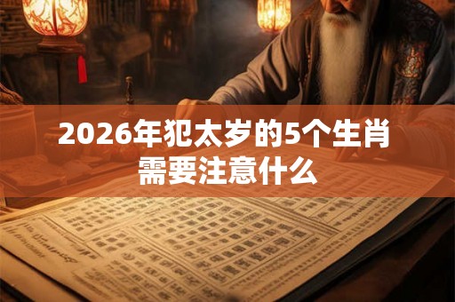 2026年犯太岁的5个生肖 需要注意什么 2026年犯太岁的5个生肖 需要注意什么