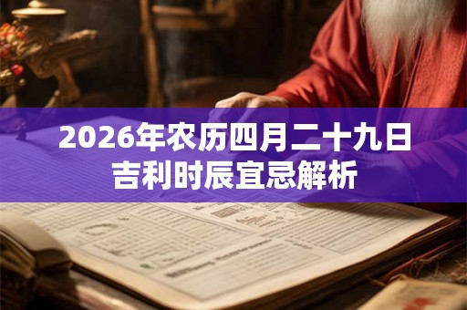 2026年农历四月二十九日吉利时辰宜忌解析 2026年农历四月二十九日吉利时辰宜忌解析