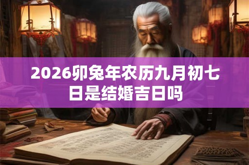 2026卯兔年农历九月初七日是结婚吉日吗