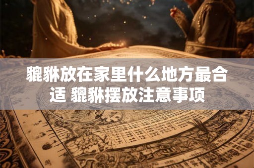 貔貅放在家里什么地方最合适 貔貅摆放注意事项