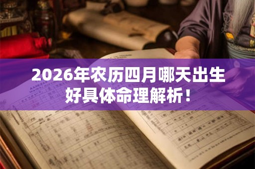 2026年农历四月哪天出生好具体命理解析! 2026年农历四月哪天出生好具体命理解析!
