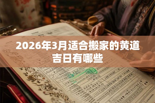 2026年3月适合搬家的黄道吉日有哪些 2026年3月适合搬家的黄道吉日有哪些
