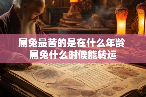 属兔最苦的是在什么年龄 属兔什么时候能转运
