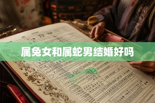 属兔女和属蛇男结婚好吗