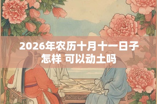 2026年农历十月十一日子怎样 可以动土吗 2026年农历十月十一日子怎样 可以动土吗