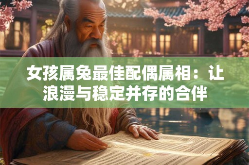 女孩属兔最佳配偶属相:让浪漫与稳定并存的合伴 女孩属兔最佳配偶属相:让浪漫与稳定并存的合伴