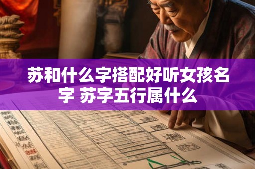 苏和什么字搭配好听女孩名字 苏字五行属什么