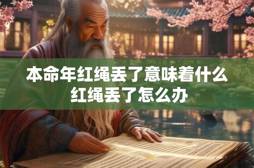 本命年红绳丢了意味着什么 红绳丢了怎么办