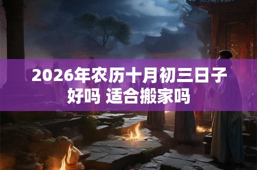 2026年农历十月初三日子好吗 适合搬家吗 2026年农历十月初三日子好吗 适合搬家吗