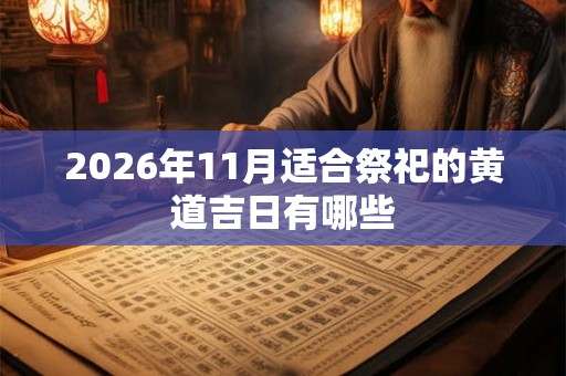 2026年11月适合祭祀的黄道吉日有哪些 2026年11月适合祭祀的黄道吉日有哪些