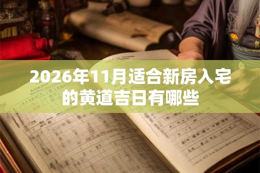 2026年11月适合新房入宅的黄道吉日有哪些 2026年11月适合新房入宅的黄道吉日有哪些