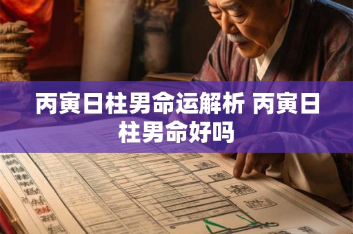 丙寅日柱男命运解析 丙寅日柱男命好吗 丙寅日柱男命运解析 丙寅日柱男命好吗