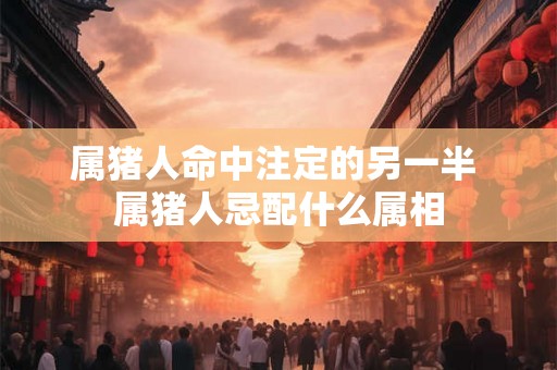 属猪人命中注定的另一半 属猪人忌配什么属相 属猪人命中注定的另一半 属猪人忌配什么属相
