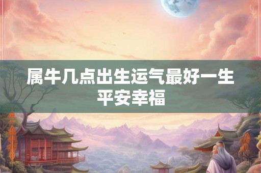 属牛几点出生运气最好一生平安幸福 属牛几点出生运气最好一生平安幸福