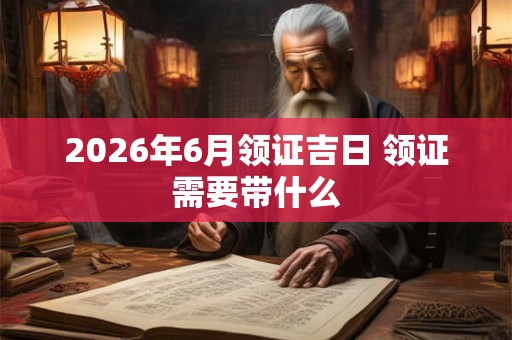 2026年6月领证吉日 领证需要带什么