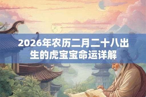 2026年农历二月二十八出生的虎宝宝命运详解 2026年农历二月二十八出生的虎宝宝命运详解