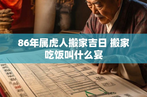 86年属虎人搬家吉日 搬家吃饭叫什么宴 86年属虎人搬家吉日 搬家吃饭叫什么宴