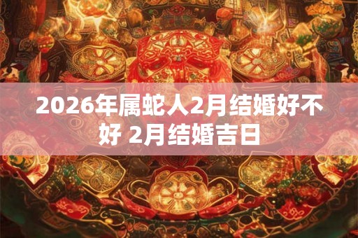 2026年属蛇人2月结婚好不好 2月结婚吉日 2026年属蛇人2月结婚好不好 2月结婚吉日
