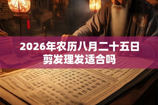 2026年农历八月二十五日剪发理发适合吗