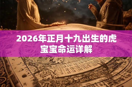 2026年正月十九出生的虎宝宝命运详解 2026年正月十九出生的虎宝宝命运详解