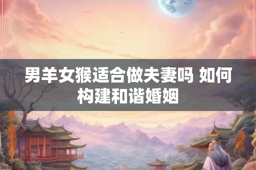 男羊女猴适合做夫妻吗 如何构建和谐婚姻 男羊女猴适合做夫妻吗 如何构建和谐婚姻