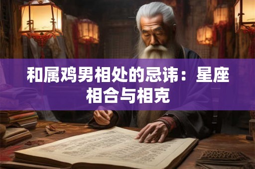 和属鸡男相处的忌讳：星座相合与相克