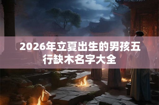 2026年立夏出生的男孩五行缺木名字大全 2026年立夏出生的男孩五行缺木名字大全