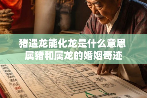 猪遇龙能化龙是什么意思 属猪和属龙的婚姻奇迹