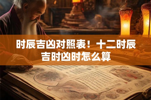 时辰吉凶对照表!十二时辰吉时凶时怎么算 时辰吉凶对照表!十二时辰吉时凶时怎么算