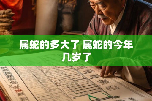 属蛇的多大了 属蛇的今年几岁了 属蛇的多大了 属蛇的今年几岁了