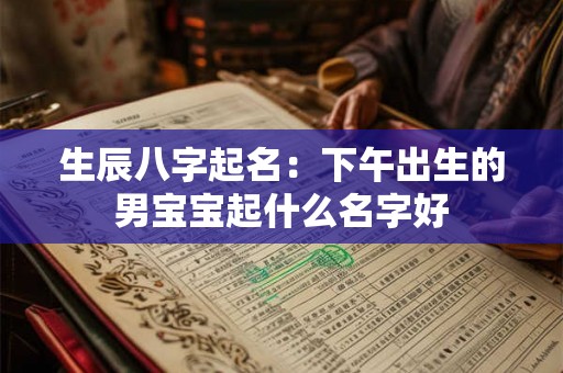 生辰八字起名：下午出生的男宝宝起什么名字好