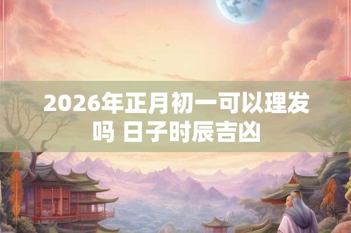 2026年正月初一可以理发吗 日子时辰吉凶 2026年正月初一可以理发吗 日子时辰吉凶