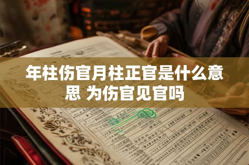 年柱伤官月柱正官是什么意思 为伤官见官吗 年柱伤官月柱正官是什么意思 为伤官见官吗