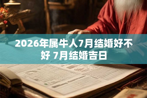 2026年属牛人7月结婚好不好 7月结婚吉日 2026年属牛人7月结婚好不好 7月结婚吉日