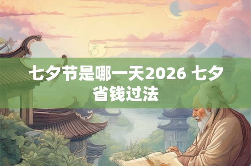 七夕节是哪一天2026 七夕省钱过法 七夕节是哪一天2026 七夕省钱过法