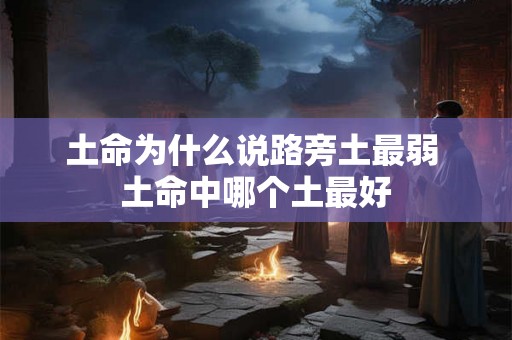 土命为什么说路旁土最弱 土命中哪个土最好 土命为什么说路旁土最弱 土命中哪个土最好