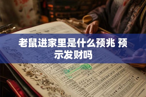 老鼠进家里是什么预兆 预示发财吗 老鼠进家里是什么预兆 预示发财吗