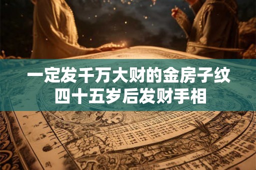 一定发千万大财的金房子纹 四十五岁后发财手相 一定发千万大财的金房子纹 四十五岁后发财手相