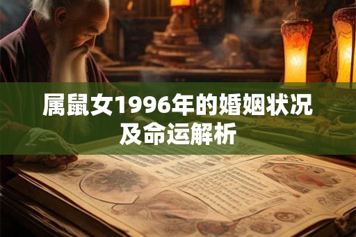 属鼠女1996年的婚姻状况及命运解析 属鼠女1996年的婚姻状况及命运解析