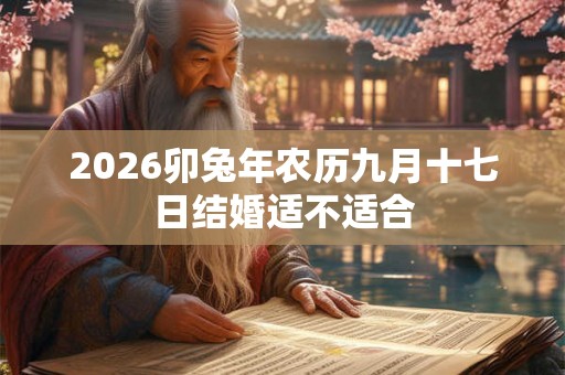 2026卯兔年农历九月十七日结婚适不适合 2026卯兔年农历九月十七日结婚适不适合